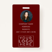 Event ID Gepersonaliseerd Lanyard-naamtag met foto Badge (Achterkant)