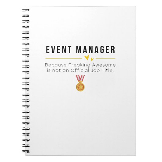 Event Manager Notitieboek (Voorkant)