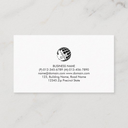 Event Manager Party Planner Visitekaartje (Achterkant)