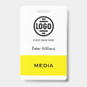 Event Media Foto ID Badge Pas (Voorzijde)