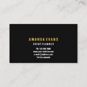 Event Modern Yellow Stippen Confetti Sparkly Light Visitekaartje (Achterkant)