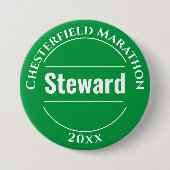 Event Officiële Steward-knoppenbadge Ronde Button 7,6 Cm (Voorkant)