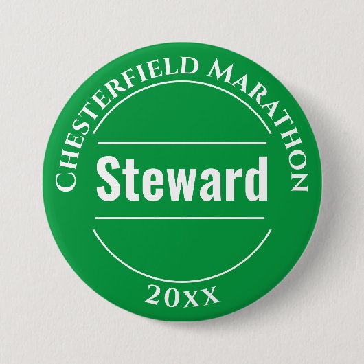 Event Officiële Steward-knoppenbadge Ronde Button 7,6 Cm (Voorkant)