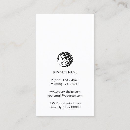 Event Organizer Faux Gold Stripe Visitekaartje (Achterkant)