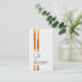 Event Organizer Faux koperen streep Visitekaartje (Staand voorkant)