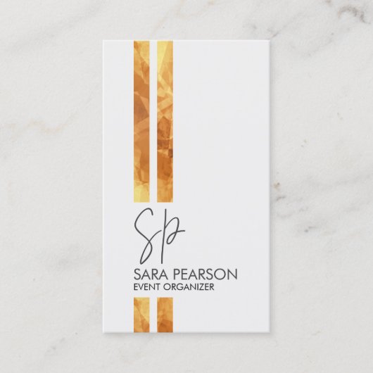 Event Organizer Faux koperen streep Visitekaartje (Voorkant)