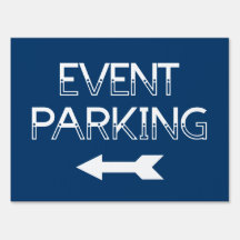 Event Parking Directional Arrow - Blauw