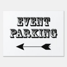 Event Parking Directional Retro Westerne pijl