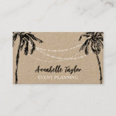 Event Party Planner Tropisch Visitekaartje (Voorkant)