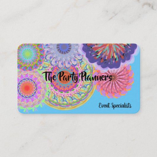 Event & Party Planning, Bright Creative, Fun Visitekaartje (Voorkant)