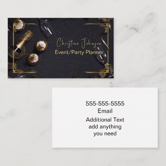 Event & Party Planning Visitekaartje (Voorkant / Achterkant)