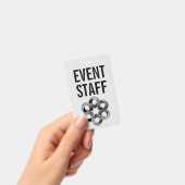 Event Personeel Minimalistische Stijl Badge (Handheld)