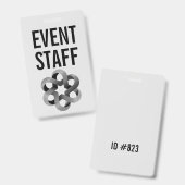 Event Personeel Minimalistische Stijl Badge (Voor- en achterkant)