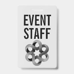 Event Personeel Minimalistische Stijl Badge
