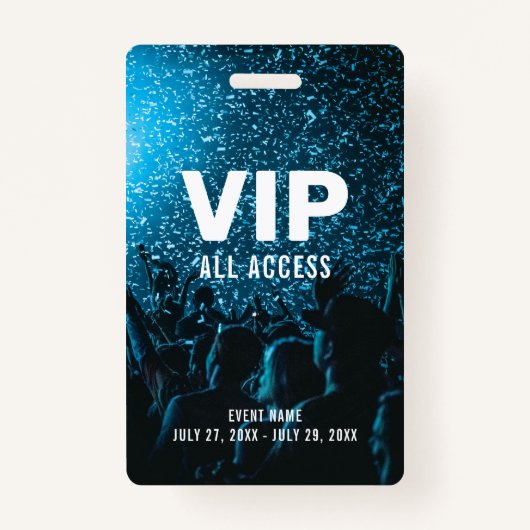 Event Photo VIP All Access Pass Event ID Badge (Voorkant)