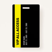 Event Photo VIP All Access Pass QR Code ID Badge (Achterkant)