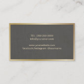 Event Planner Ananas Modern Folie Goud Lijst Visitekaartje (Achterkant)