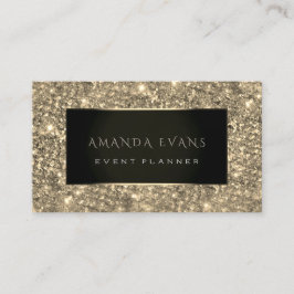 Event Planner Black Framed Golden Spark Sepia Visitekaartje