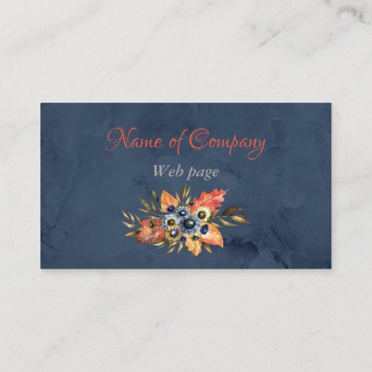 Event Planner Blue Marble Visitekaartje (Achterkant)