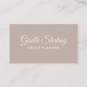 Event Planner Blush Mauve Moderne Elegante QR-code Visitekaartje (Voorkant)