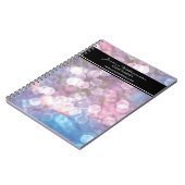 Event Planner ・ bokeh, sparkle light, trendy Notitieboek (Linkerzijde)