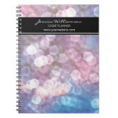 Event Planner ・ bokeh, sparkle light, trendy Notitieboek (Voorkant)