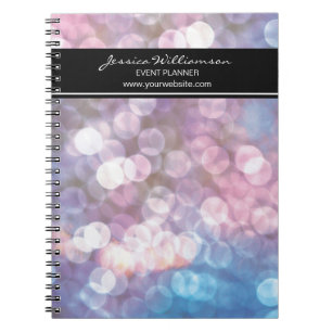 Event Planner ・ bokeh, sparkle light, trendy Notitieboek