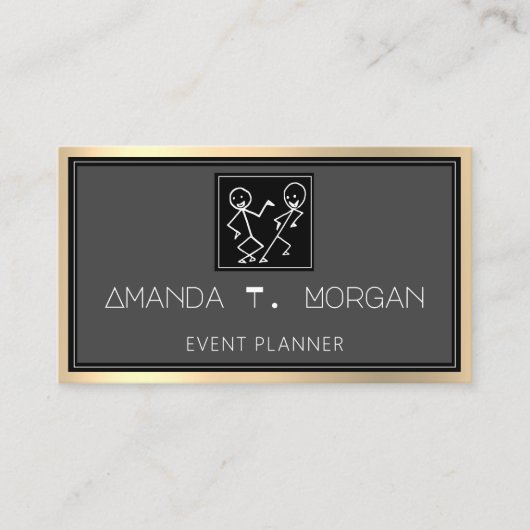Event Planner Dance Bruiloft Blogger Modern Visitekaartje (Voorkant)
