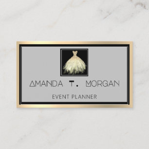 Event Planner Dance Weddenschap Blogger Dress Gold Visitekaartje