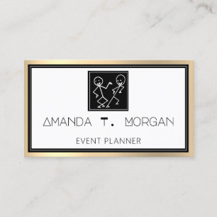 Event Planner Dance Wedding Blogger Modern Gold Visitekaartje