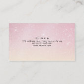 Event Planner Elegant Roos Gold Pink Glitter Visitekaartje (Achterkant)