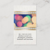 Event Planner Gold & Diamond Stripes Classy Linnen Visitekaartje (Achterkant)