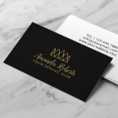 Event Planner Gold Geometric Crown Modern Black Visitekaartje