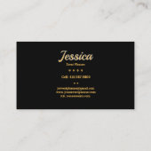 Event Planner Gold Sequins/Black Visitekaartjes (Achterkant)