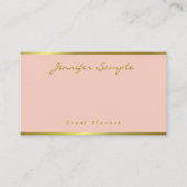 Event Planner Handschrift Roze Goud Modern Elegant Visitekaartje (Voorkant)