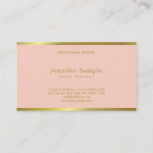 Event Planner Handschrift Roze Goud Modern Elegant Visitekaartje (Achterkant)