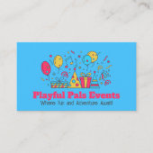 Event Planner - Heldere kleurrijke illustratie Visitekaartje (Voorkant)