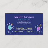 Event Planner - Heldere kleurrijke illustratie Visitekaartje (Achterkant)