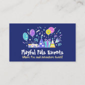 Event Planner - Heldere kleurrijke illustratie Visitekaartje (Voorkant)