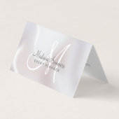 Event Planner Iridescent Pearl Shimmer Visitekaartje (Voorkant)