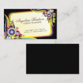Event Planner Kleurrijke Grafisch Ontwerp Kaart Visitekaartje (Voorkant / Achterkant)