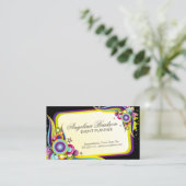 Event Planner Kleurrijke Grafisch Ontwerp Kaart Visitekaartje (Staand voorkant)