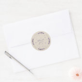 Event Planner Lavender Flower bedankt Ronde Sticker (Envelop)