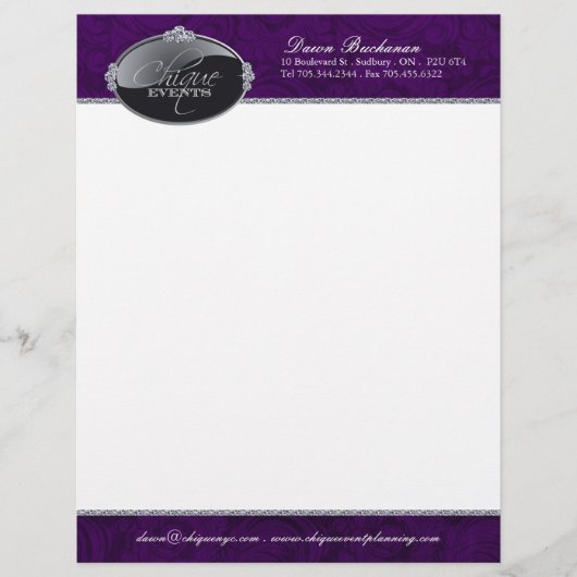 Event Planner Letterhead Persoonlijk Briefhoofd (Voorkant)