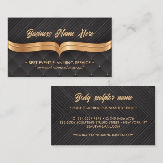 Event Planner Luxury Visitekaartje (Voorkant / Achterkant)