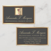 Event Planner Make-up Artist Gold Chocolate Roos Visitekaartje (Voorkant / Achterkant)