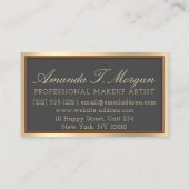 Event Planner Make-up Artist Gold Chocolate Roos Visitekaartje (Achterkant)