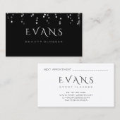 Event Planner Makeup Artist Silver Grey Light Afsprakenkaartje (Voorkant / Achterkant)