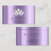 Event Planner Makeup Lotus Paars Appointment Card Afsprakenkaartje (Voorkant / Achterkant)