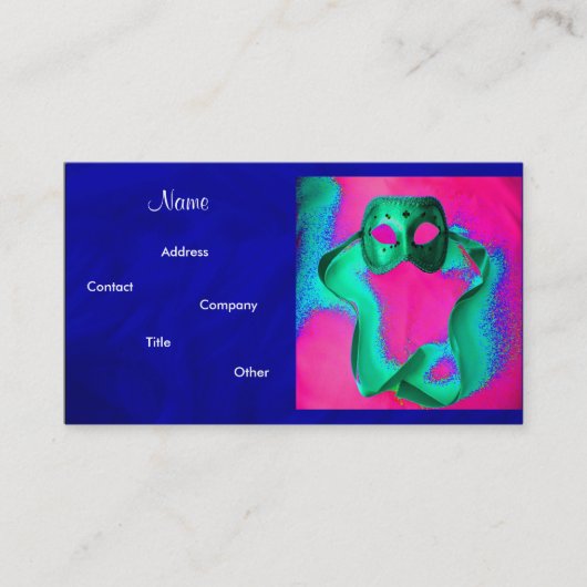 Event Planner- Masquerade I Visitekaartje (Voorkant)